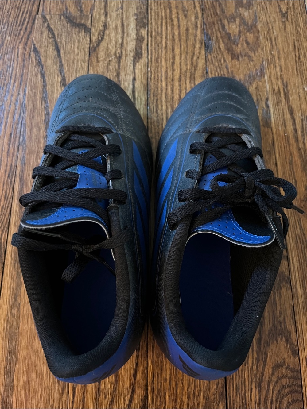 Adidas Black and Blue Goletto Soccer Cleats